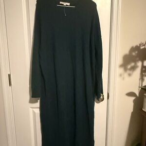LOFT Dark Green sweater dress- too long for me